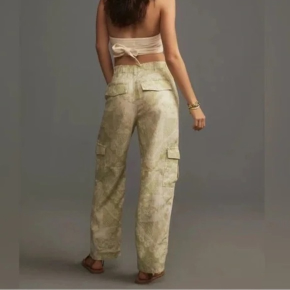 Anthropologie Pilcro Linen Blend Cargo Pants - Picture 3 of 8